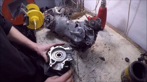 Honda DIO Запресовка подшипников и коленвала AF34