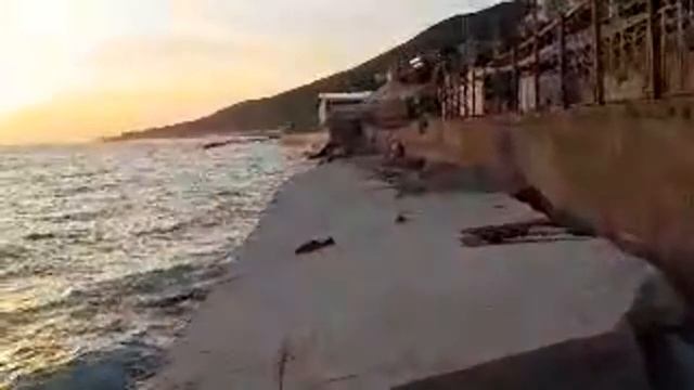 Лазаревское.пляж Фламинго закат. смотреть онлайн