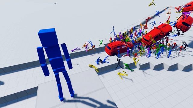 A row of cars plunging into the crowd！ | Fun with Ragdolls The Game #18 смотреть онлайн