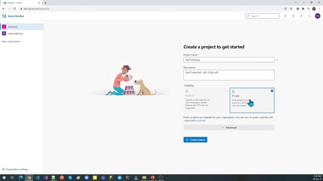 Azure DevOps - Create Organization | Create Project/Git Repo | Initialize GitIgnore file смотреть онлайн