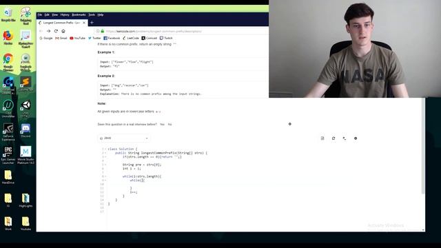 Coding Problem: Longest Common Prefix смотреть онлайн