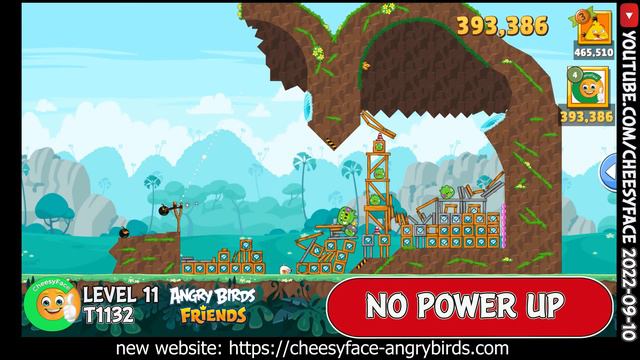 Angry Birds Friends Level 11 Tournament 1132 NO Power UP Walkthrough смотреть онлайн