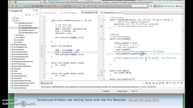 Java Flappy Brown -- Getting Flappy to Jump with Override смотреть онлайн