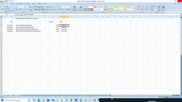 MS Excel Datevalue Function Error for Imported date смотреть онлайн