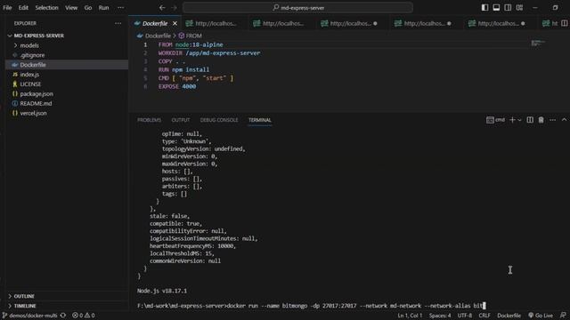 Multi Container Application - MongoDB and NodeJS смотреть онлайн