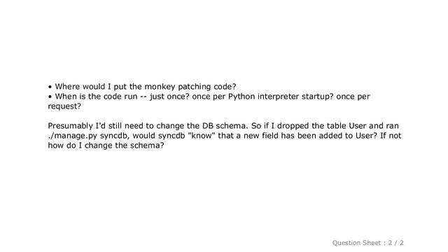 Django : How to monkey patch Django? смотреть онлайн
