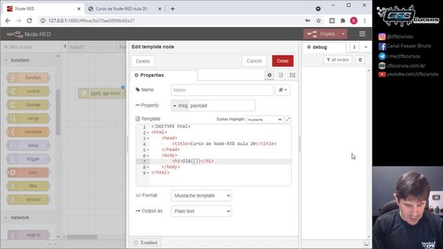 Enviando dados do formulário para API #P7 [Node-Red] - Curso de Node - Aula 20 смотреть онлайн