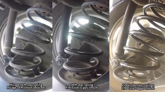 KYB Excel-G gas shocks and K-flex coil springs on 2015 Mitsubishi Mirage смотреть онлайн