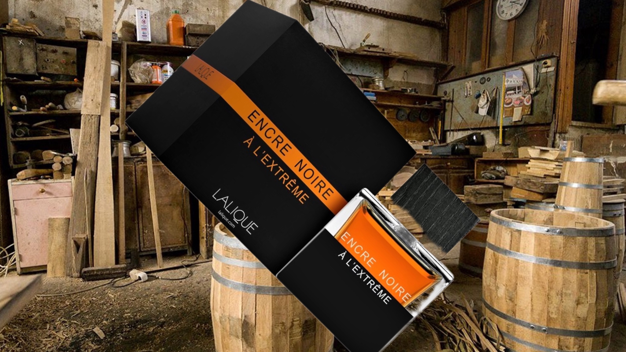 Lalique Encre Noire L'extreme. Бондарский цех у Вас дома.