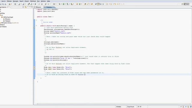 Override equals and hashcode function using Hashset in Java смотреть онлайн