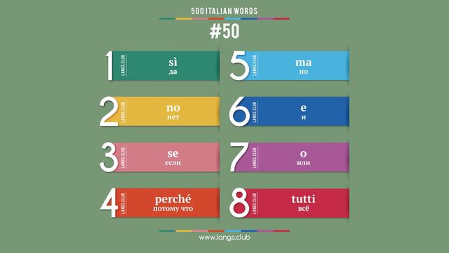 #50 - ИТАЛЬЯНСКИЙ ЯЗЫК - 500 основных слов. Изучаем итальянский язык самостоятельно смотреть онлайн
