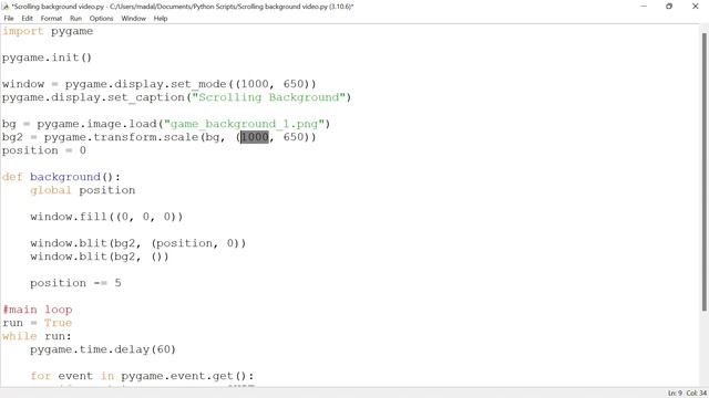 Scrolling Background with Pygame! смотреть онлайн