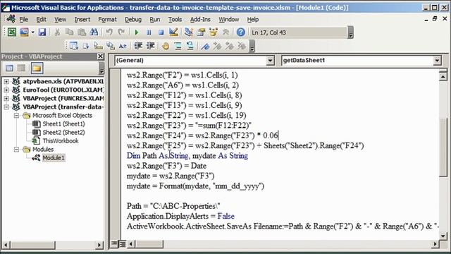 How to transfer data to invoice template automatically with Excel VBA смотреть онлайн