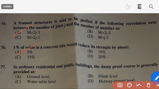 (part 2) Dr YSP Univ. Junior Engineer (Civil) Question Paper Answer Key 2021 смотреть онлайн