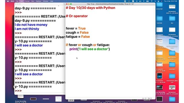 30 Days with Python - Day 10: Or and Not Operators смотреть онлайн