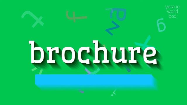 How to say "brochure"! (High Quality Voices) смотреть онлайн