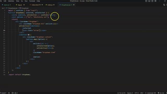 Dropdown menu | ReactJS, HTML&CSS | CodingNinjas смотреть онлайн