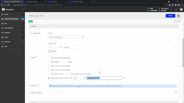 HOW TO create a MOBILE MENU without any code in UNBOUNCE смотреть онлайн