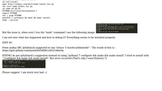 NodeJs running in command line shows "Aborted" смотреть онлайн