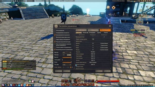 Revelation Online: Настройки - Управление.