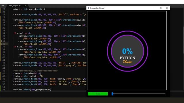 Barra de Progreso Circular en Python con Tkinter смотреть онлайн