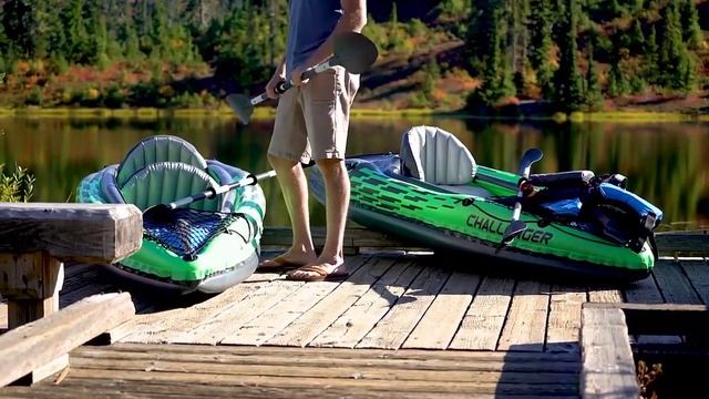 2 Person Inflatable Boat Challenger PVC Kayak Fishing Canoe With Paddle Outdoor Professional Boat