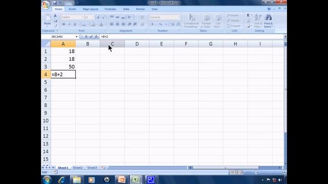 Excel 2007 Tutorial 3 - Calculations, Functions and Formulas Part 1 смотреть онлайн