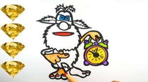 Буба Раскраска для детей Учим Цвета / Booba Coloring Pages
