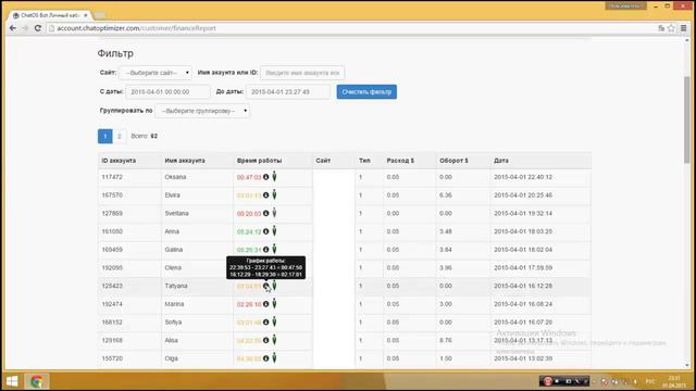 Как использовать финансовый отчет в Личном Кабинете ChatOS | Умное решение для Брачных Агенств смотреть онлайн
