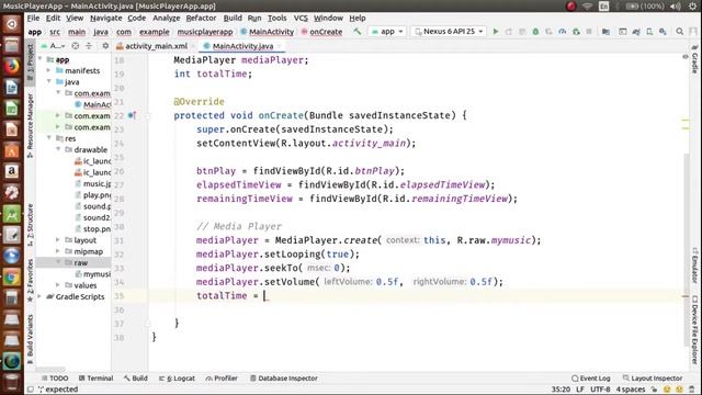 Music Player App in Android Studio Latest Version 4.1.1 | Java Programming смотреть онлайн