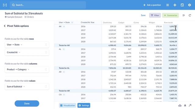 Pivot tables in Metabase смотреть онлайн