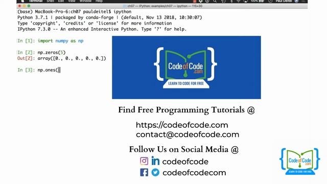 Learn Python | Chapter 07: Ep.3: Filling arrays with Specific Values | CodeOfCode смотреть онлайн