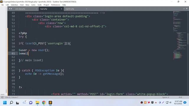 Making new portfolio website - Part 8 - OOP PHP PDO смотреть онлайн