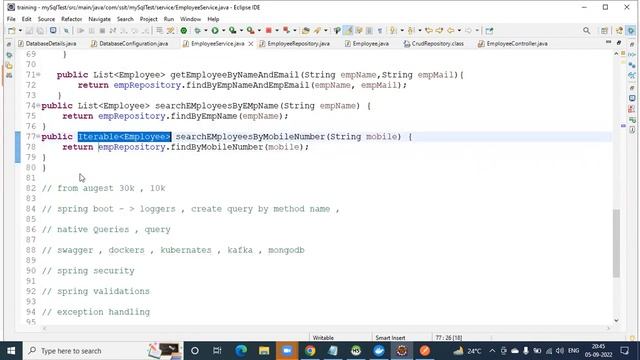 spring boot Query creation from method name in telugu part-2 || java temple смотреть онлайн