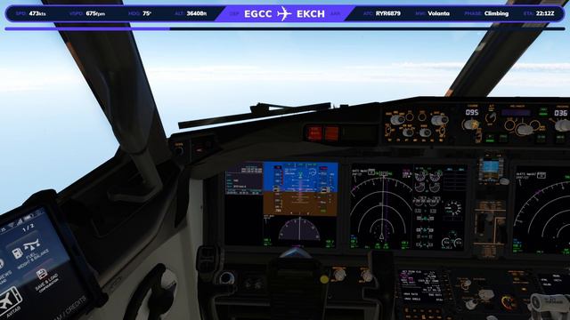 X-Plane 12 LIVE | Manchester (MAN) to Copenhagen (CPH) | Boeing 737 MAX 8 | Ryanair смотреть онлайн