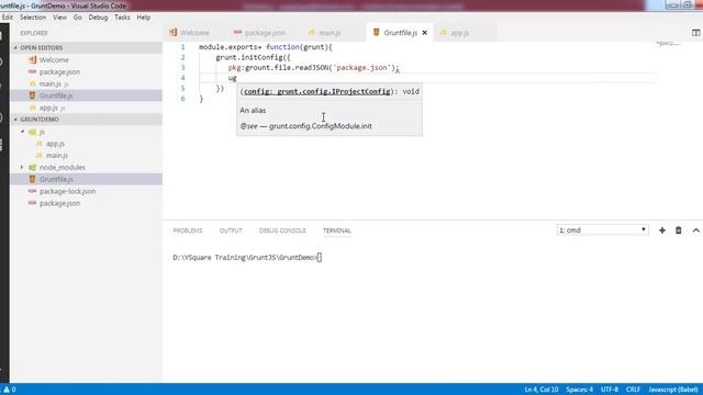 GruntJS- Uglify (Minified JavaScript) Configuration смотреть онлайн