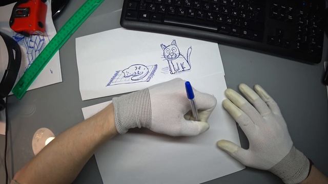 Как просто нарисовать кота (скетч шариковой ручкой) смотреть онлайн
