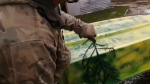 КРАСИМ ПЛАСТИКОВУЮ ЛОДКУ В КАМУФЛЯЖ, СВОИМИ РУКАМИ,