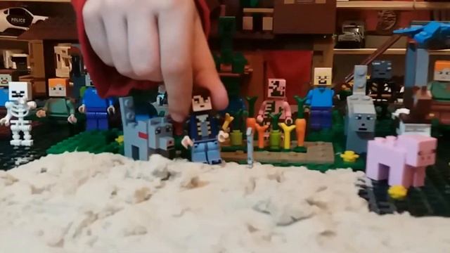 Лего майнкрафт Ночь в майнкрафте Много лего фигурки набор CUBEWORLD 18031 смотреть онлайн