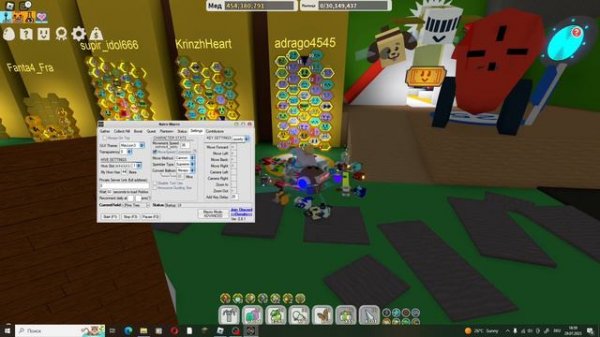 как настроить natro macro в BEE SWARM SIMULATOR