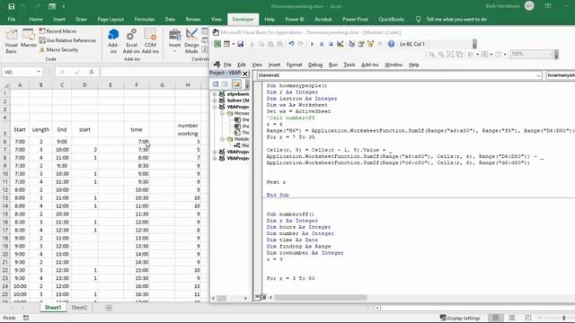 Determine how many people are working at a particular time with Excel смотреть онлайн