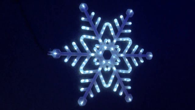 Новогодняя снежинка D6031 синяя смотреть онлайн