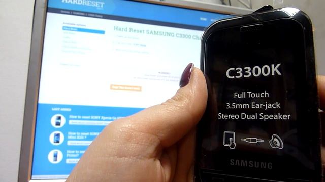 Hard Reset SAMSUNG C3300 Champ смотреть онлайн