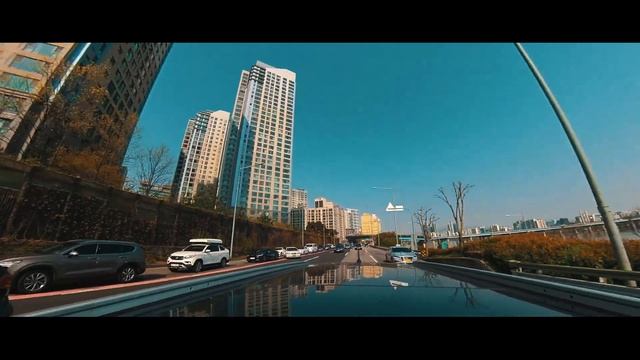 [4K] Driving On Olympic Highway / 서울 올림픽대로 드라이브 영상 / Cinematic Video by Insta360 One X "Seoul Korea смотреть онлайн