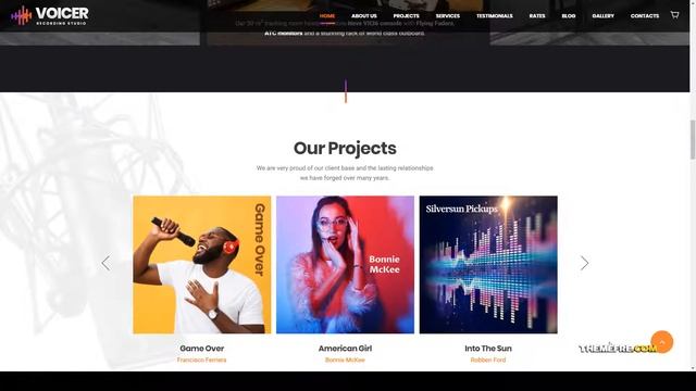Voicer - Recording Studio WordPress Theme recording musician Easy Create Website смотреть онлайн