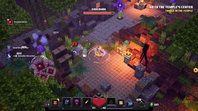 Overgrown Temple Walkthrough - Minecraft Dungeons (Jungle Awakens DLC) смотреть онлайн