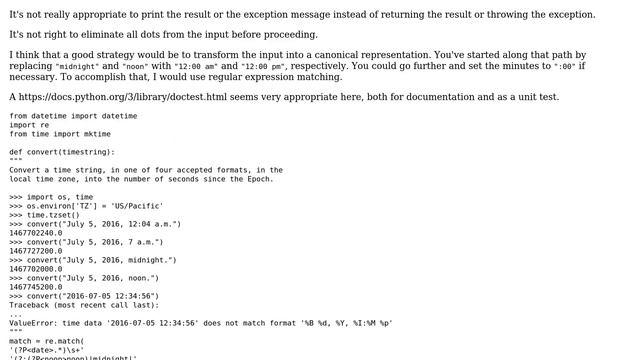 Code Review: Effective way to handle multiple time string to timestamp (2 Solutions!!) смотреть онлайн