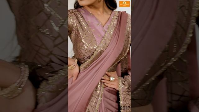 Norita - AMORIS | 42017 | Rose Pink saree with Metallic Jacquard Details смотреть онлайн