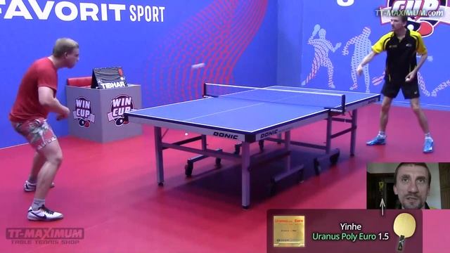 короткие шипы YINHE (Milkyway) Uranus Poly EURO 2.0 & 1.5 mm - обзор эффектов и вращения смотреть онлайн