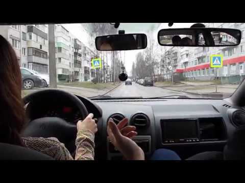 Экзаменационный Маршрут Псков Автошкола Гарант Успеха.Ученица Александра первый раз на маршруте. смотреть онлайн